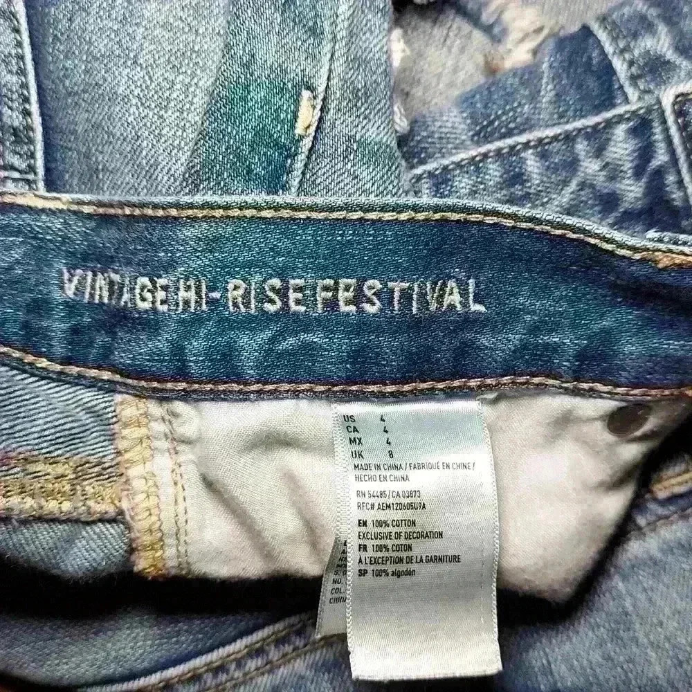 American Eagle Vintage Hi-Rise Festival Cut-Off Shorts - Picture 5 of 5